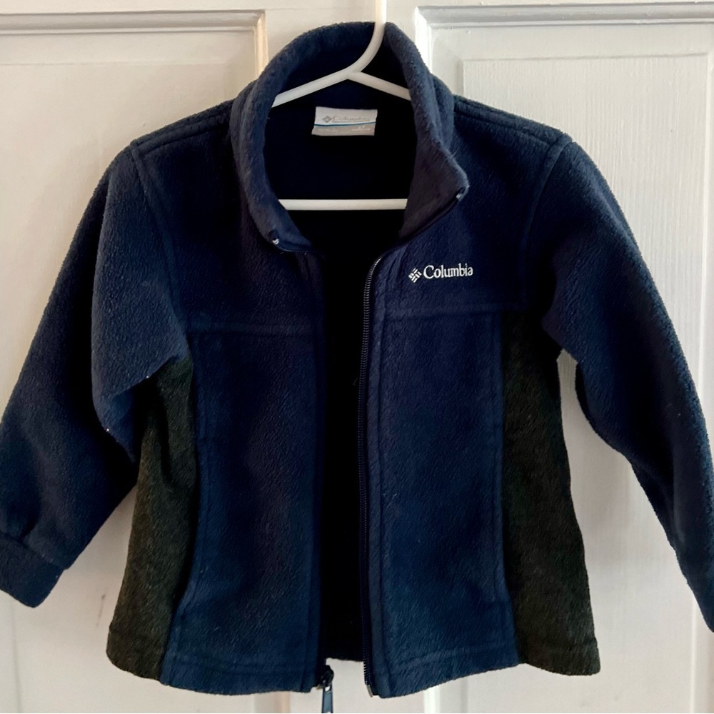 Columbia Kids Navy and Dark Gray Fleece Jacket